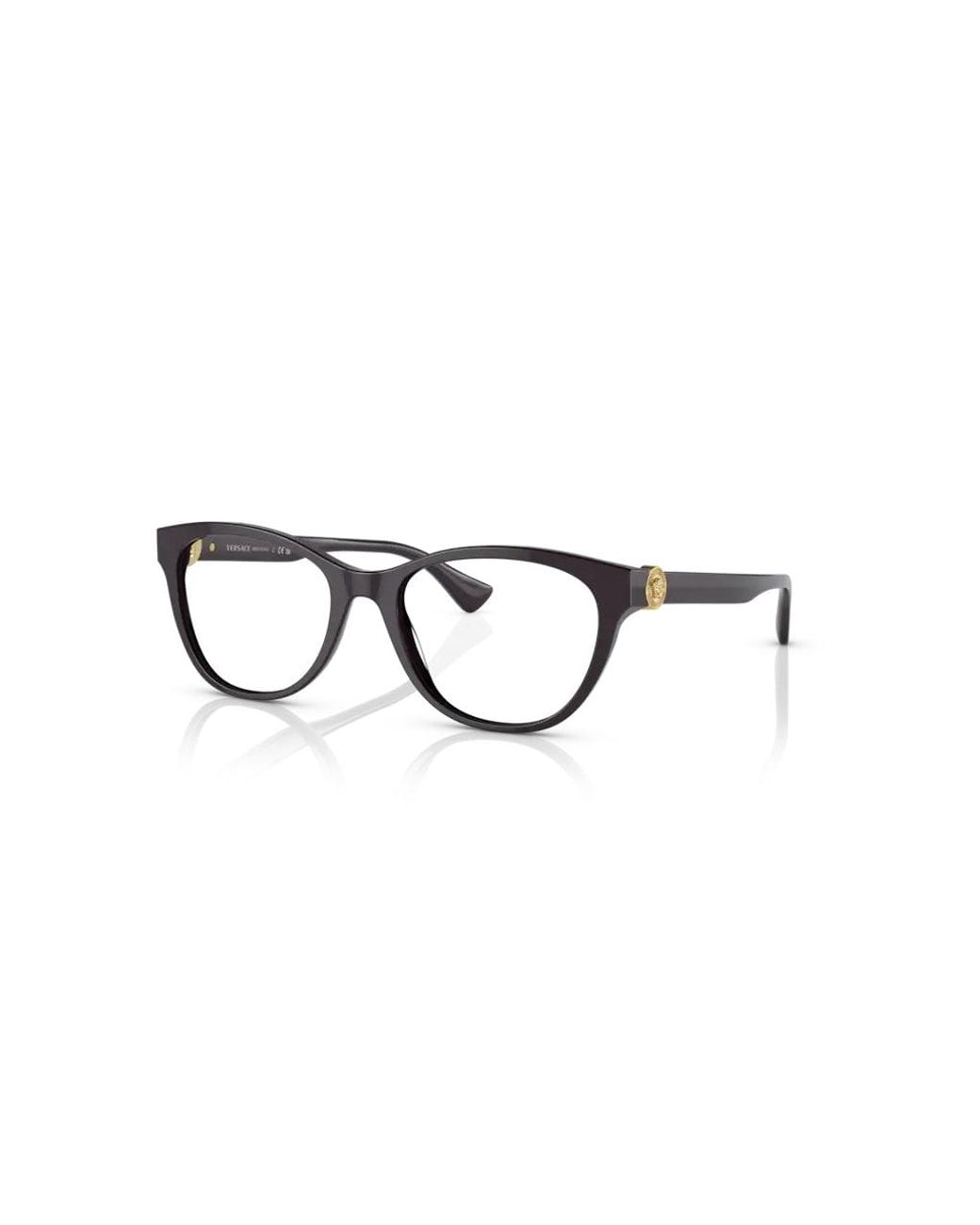 Versace Black Ve3330 108 Optical Frames Acetate Cat Eye