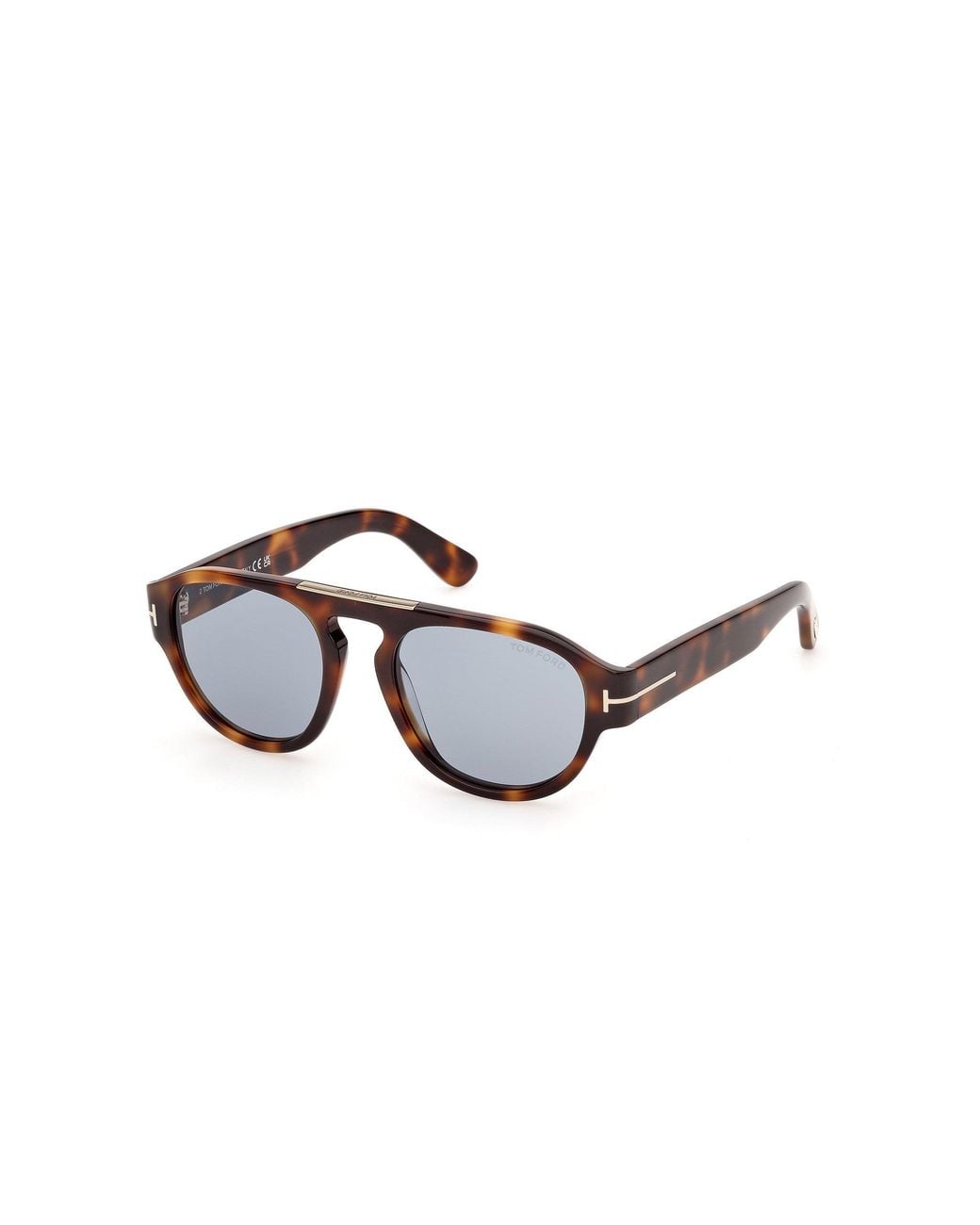 Tom Ford Black Ft1407 Pablo-02 53A Sunglasses Acetate Smoke Pilot Normal for men