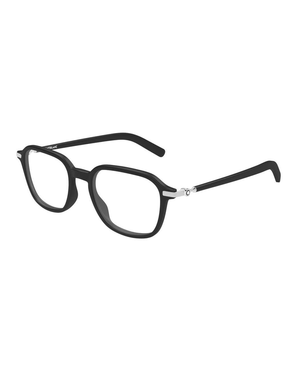 Montblanc Black Mb0462O 002 Optical Frames Injected Transparent Squared for men