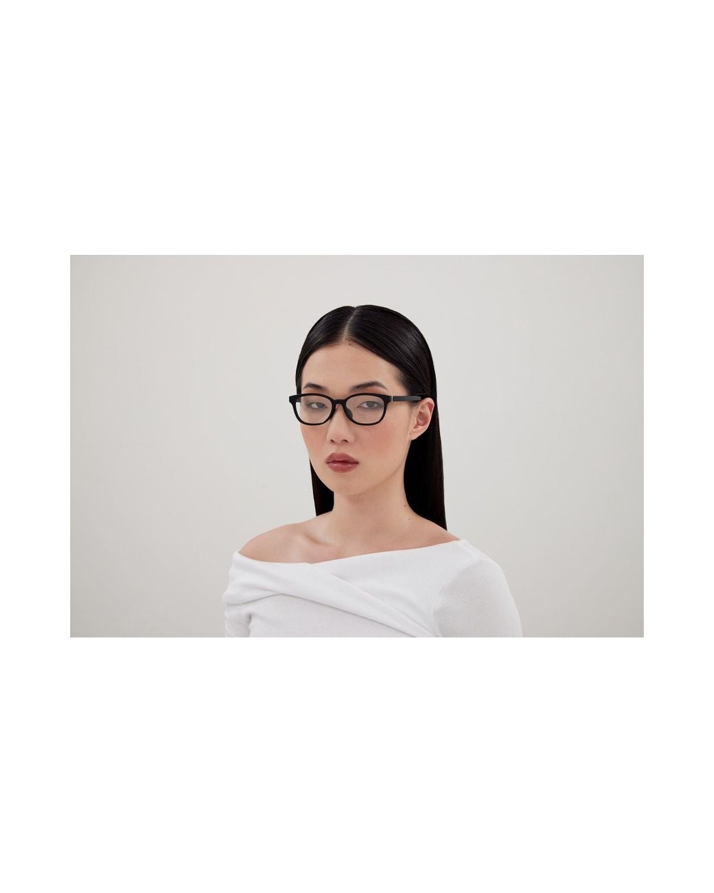 Saint Laurent Black Sl M141/F 001 Optical Frames Acetate Transparent Cat Eye