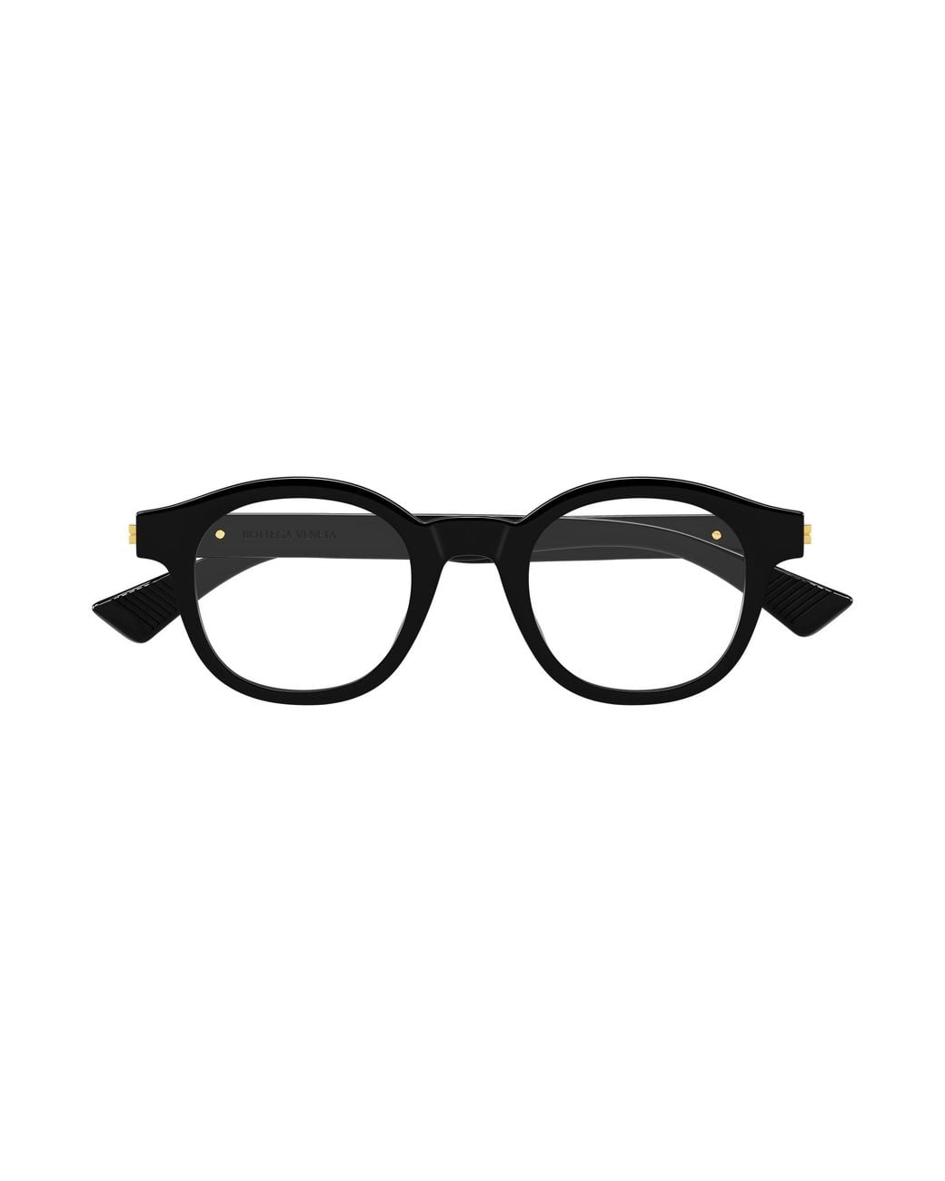 Bottega Veneta Black Bv1413O 001 Optical Frames Acetate Transparent Round for men