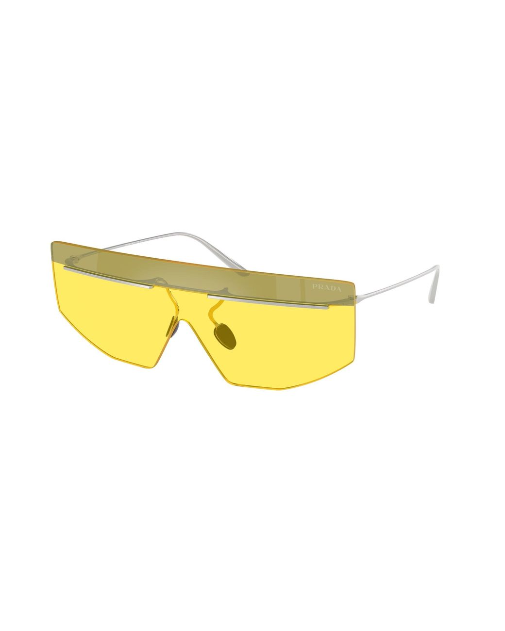Prada Black Pr B55S 1Bc20O Sunglasses Metal Geometric Normal for men