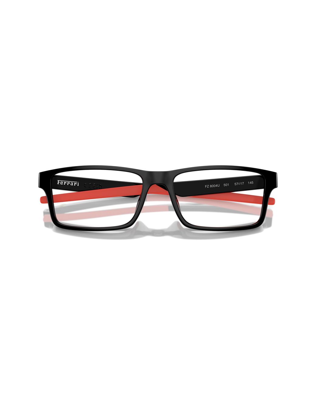 FERRARI SCUDERIA Black Fz8004U 501 Optical Frames Injected Squared Normal for men