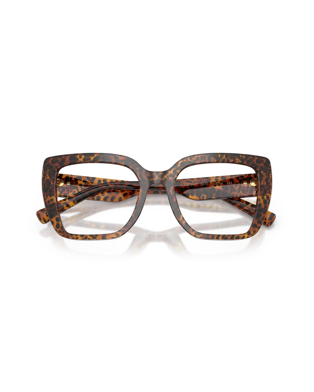 Dolce & Gabbana Black Dg3441 3470 Optical Frames Acetate Transparent Squared Normal