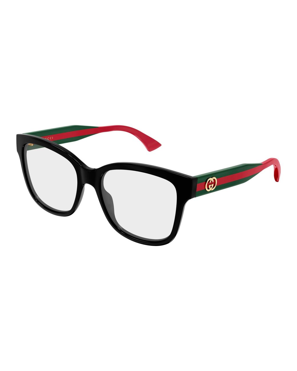 Gucci Black Gg0038Onn 001 Optical Frames Acetate Transparent Butterfly