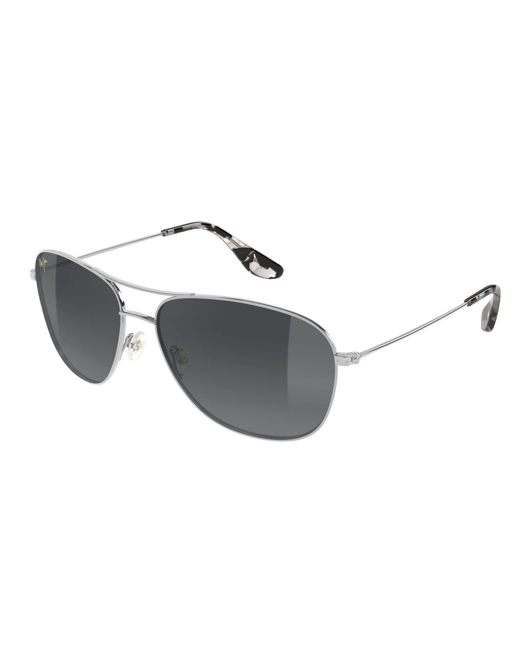 Maui Jim Black Mj0247S 002 Occhiali Da Sole Titanio Grigio Squadrata
