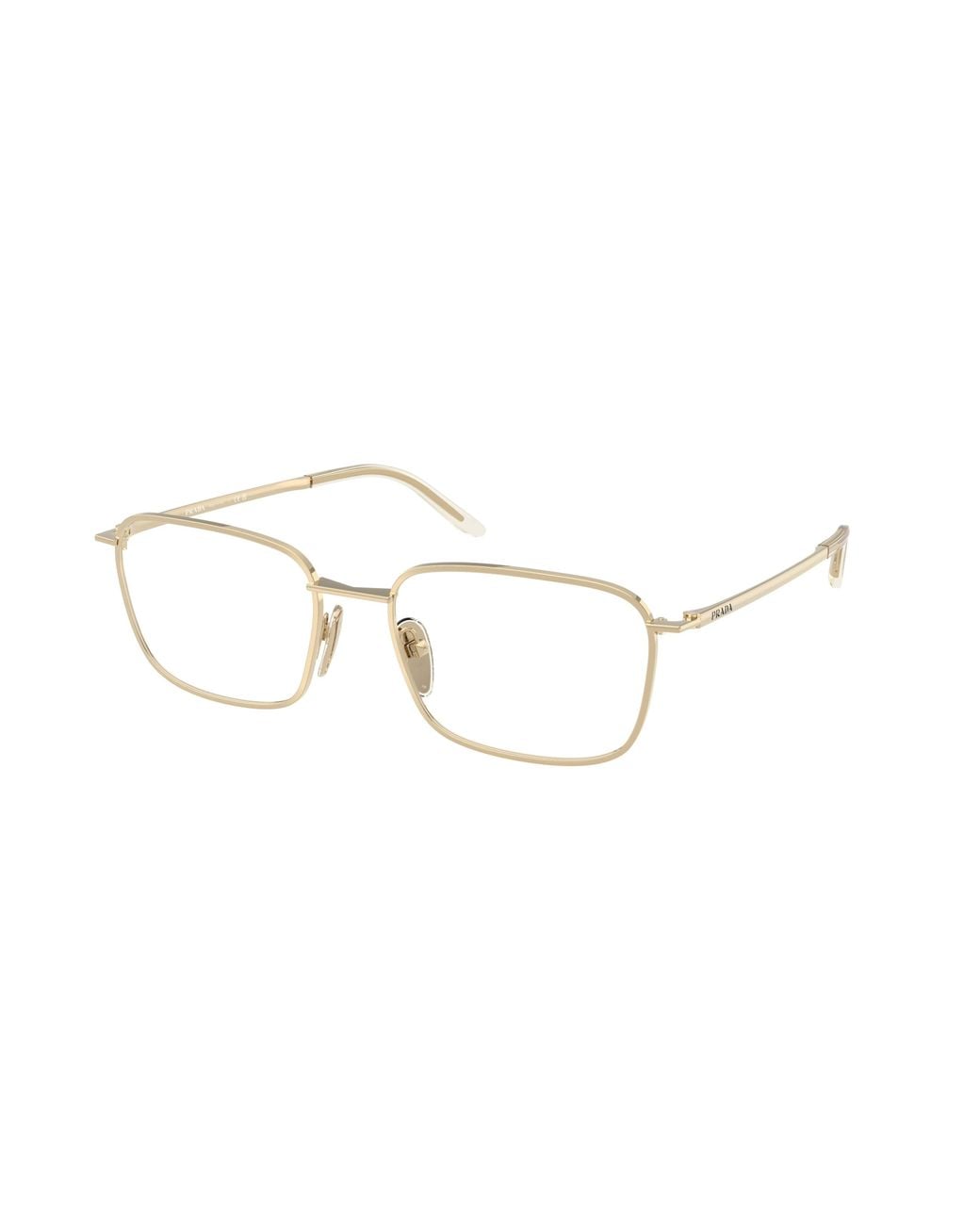 Prada Black Pr D55V Zvn1O1 Optical Frames Metal Transparent Squared Normal for men