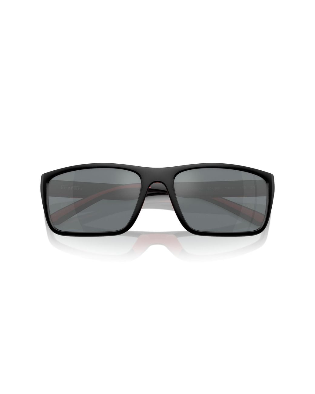 FERRARI SCUDERIA Black Fz6003U 504/6G Sunglasses Injected Squared Mirrored Mirror for men