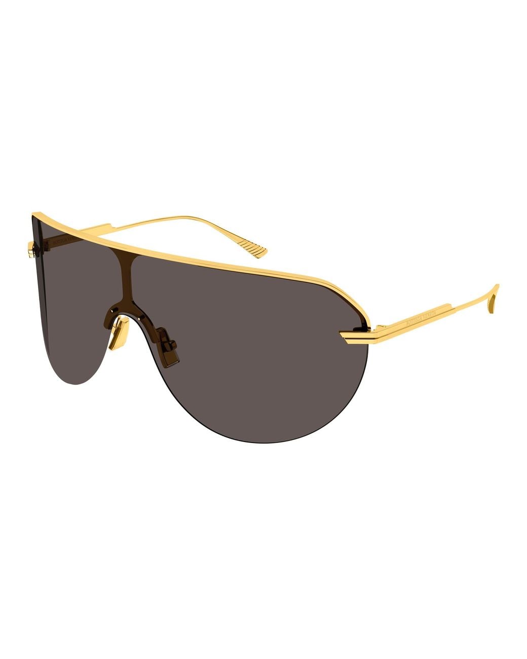 Bottega Veneta Black Bv1478S 003 Sunglasses Metal Wraparound