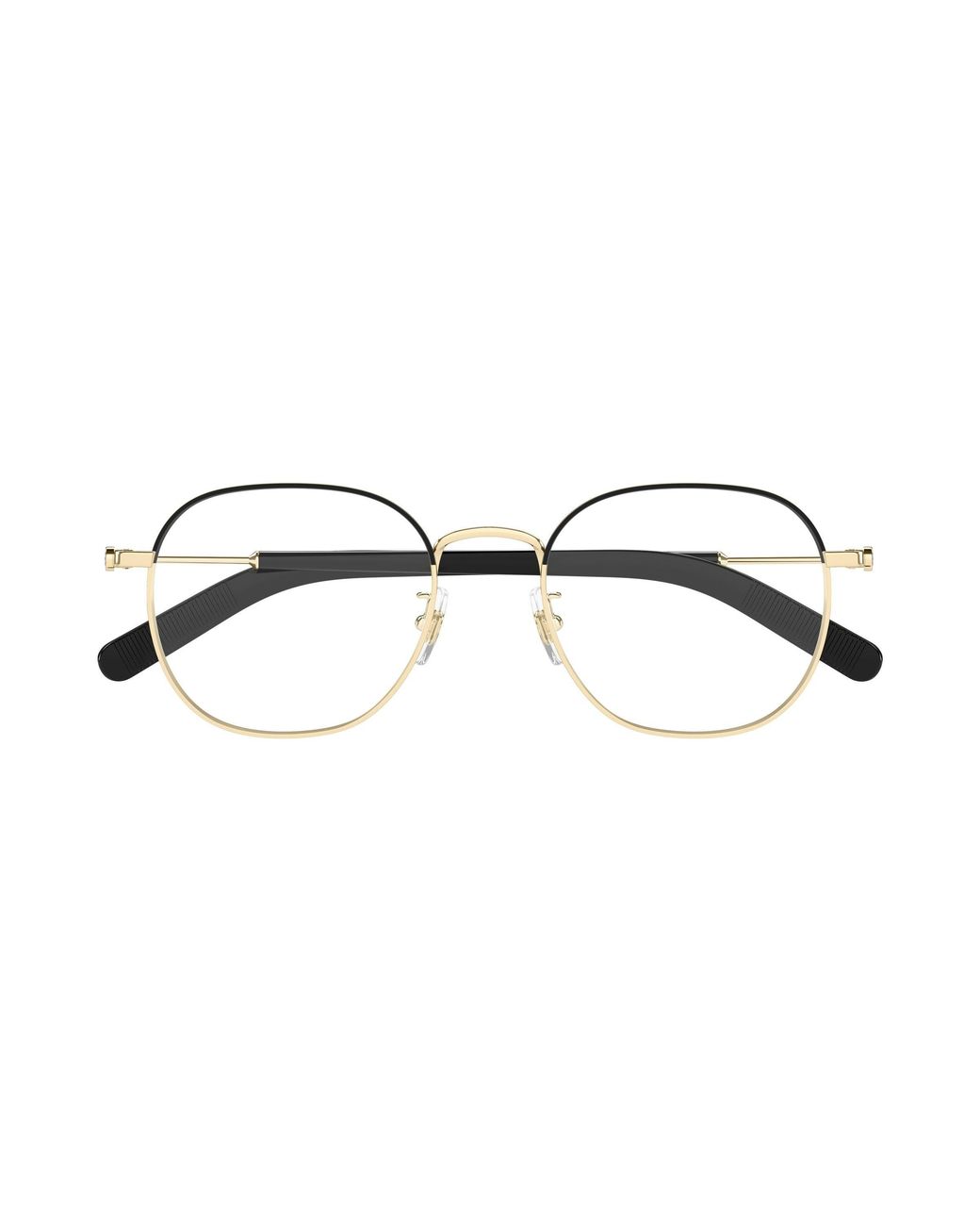 Montblanc Black Mb0425Oa 003 Optical Frames Metal Transparent Squared for men