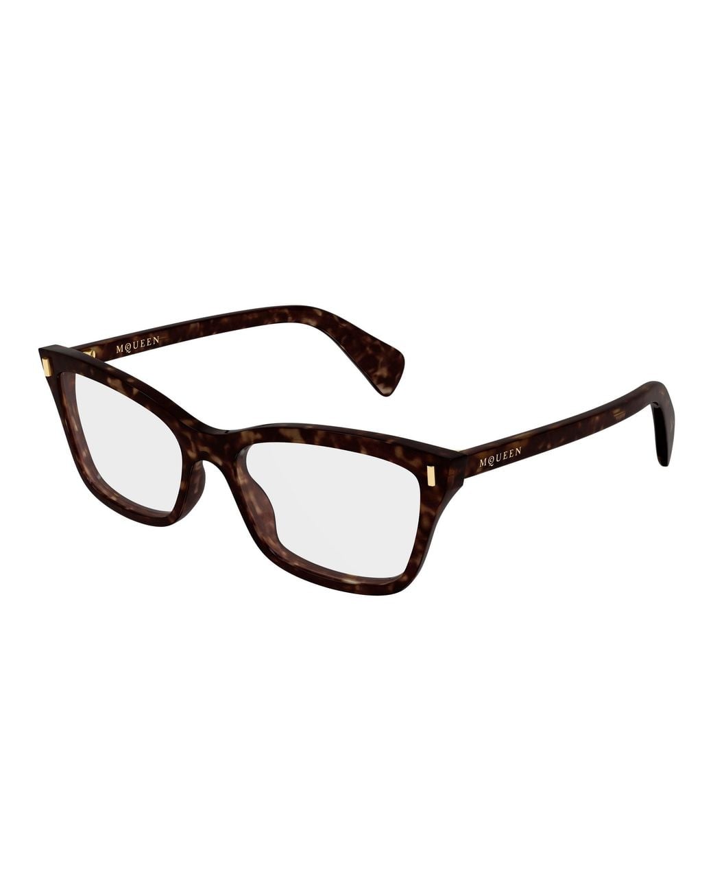 McQueen Black Am0584O 006 Optical Frames Acetate Transparent Cat Eye