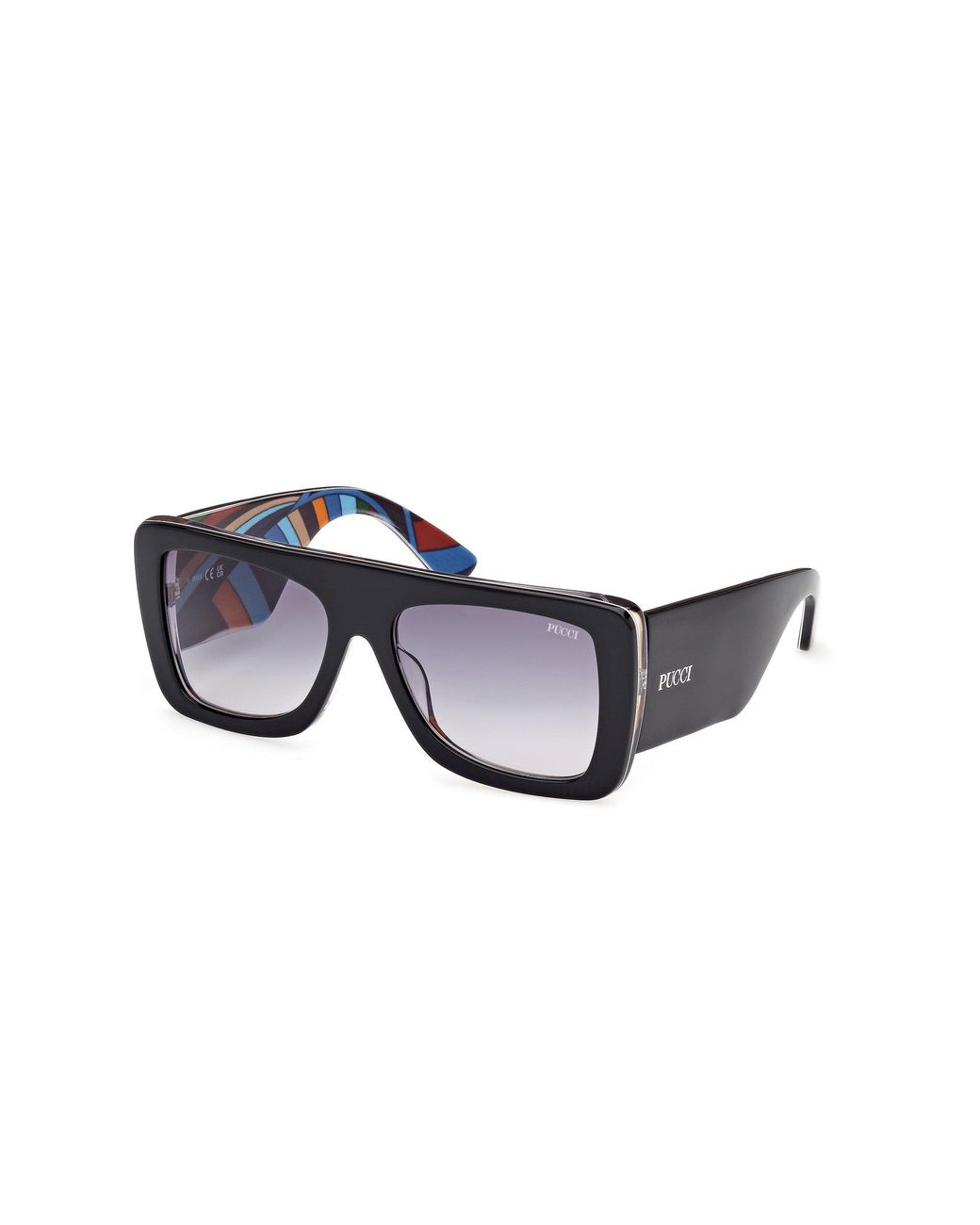 Emilio Pucci Black Ep0230 05W Sunglasses Acetate Squared Normal