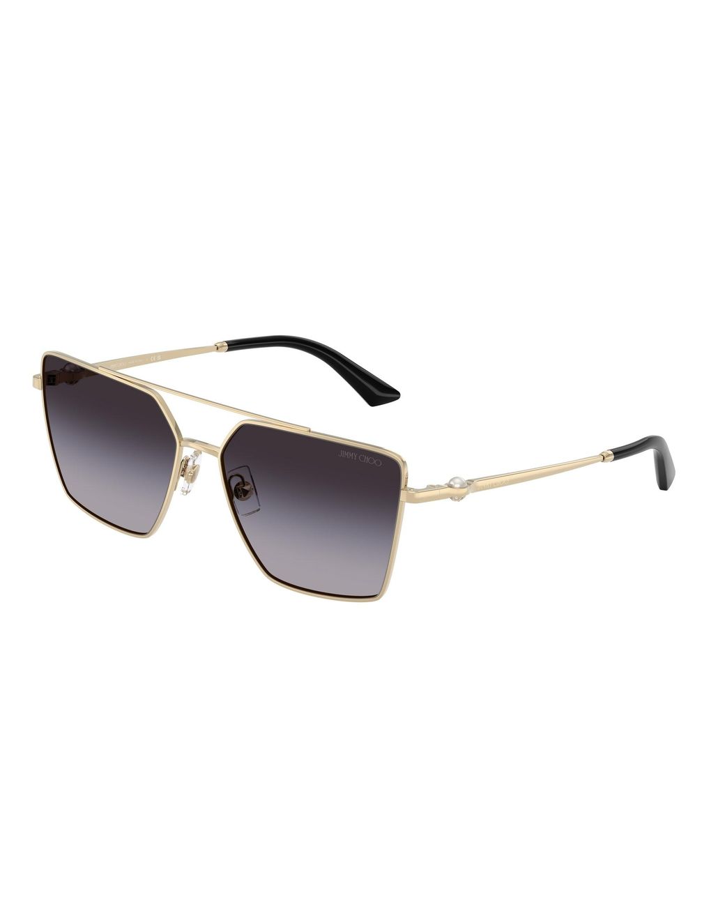 Jimmy Choo Black Jc4016Hb 30068G Sunglasses Metal Squared Normal Shaded