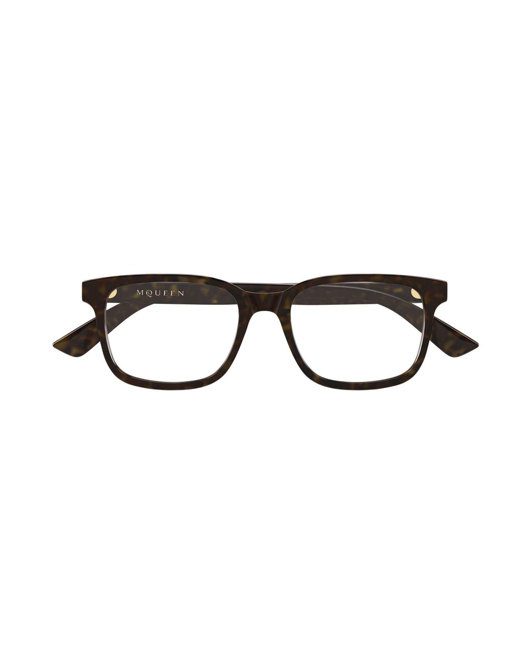 McQueen Black Am0541O 008 Optical Frames Acetate Transparent Squared for men
