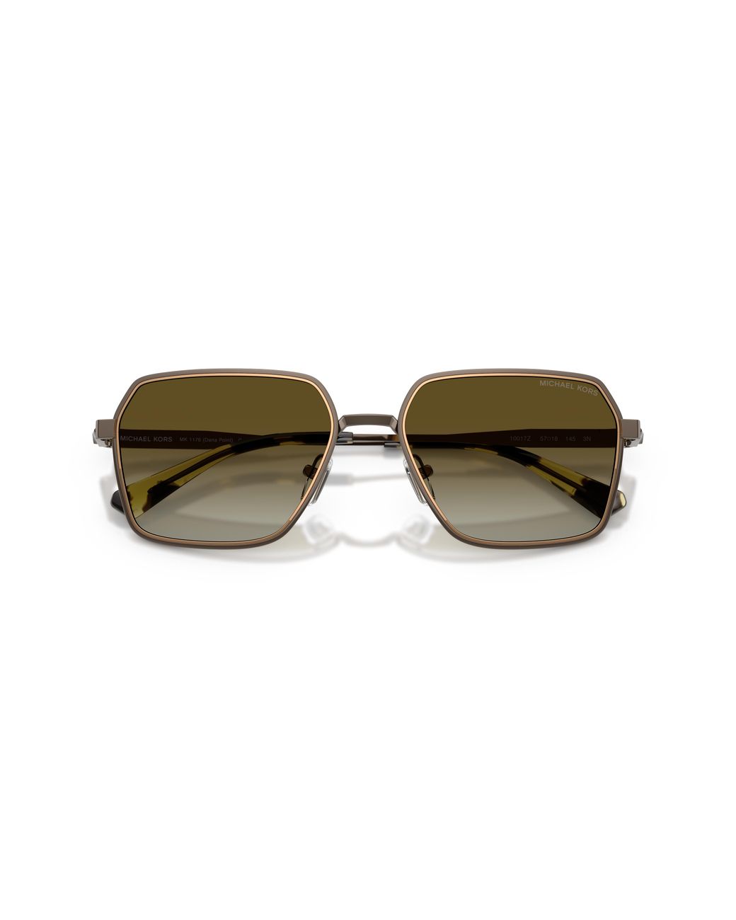 Michael Kors Black Mk1176 Dana Point 10017Z Sunglasses Metal Squared Normal Shaded for men