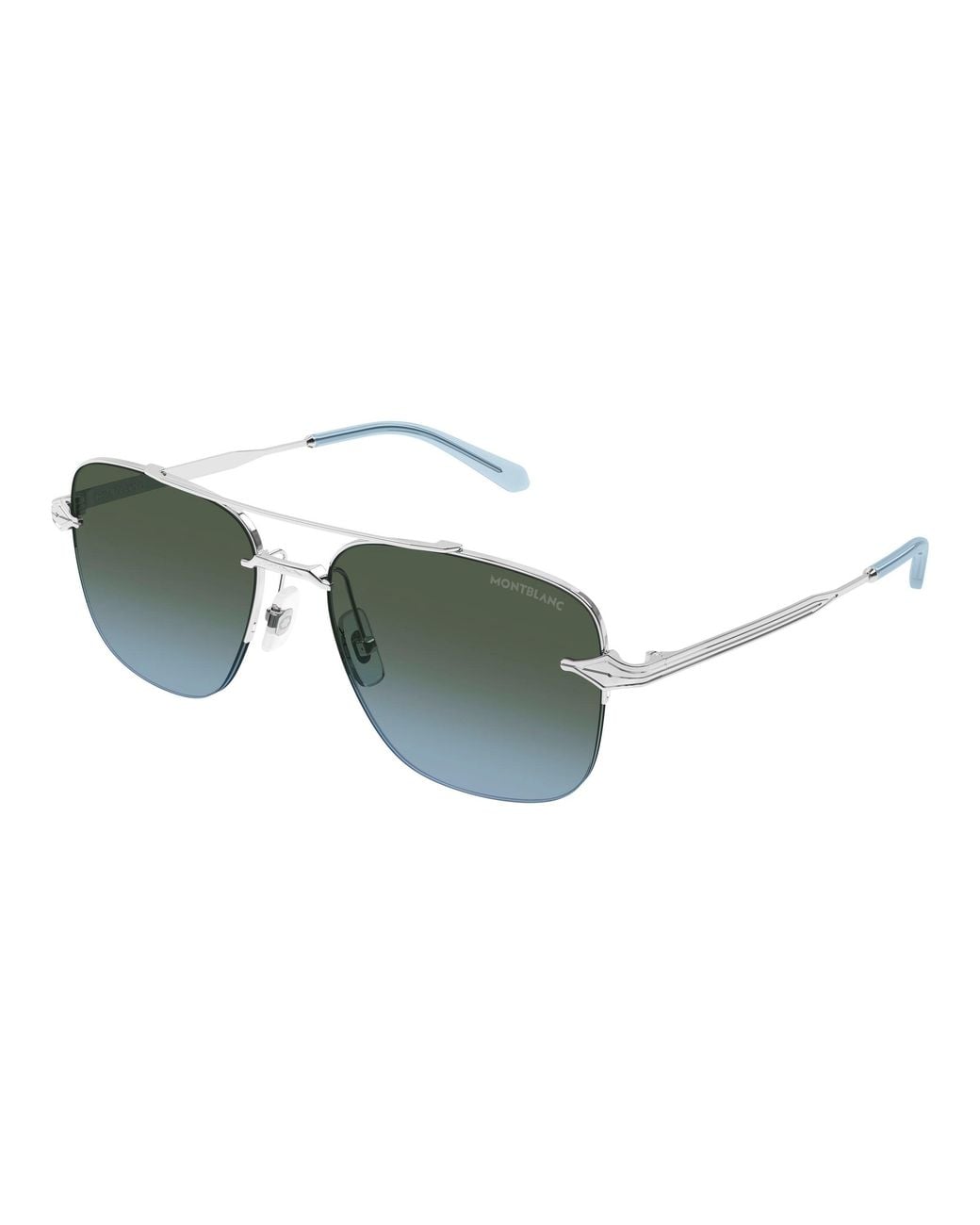 Montblanc Black Mb0513S 003 Sunglasses Metal Pilot Nuanced for men