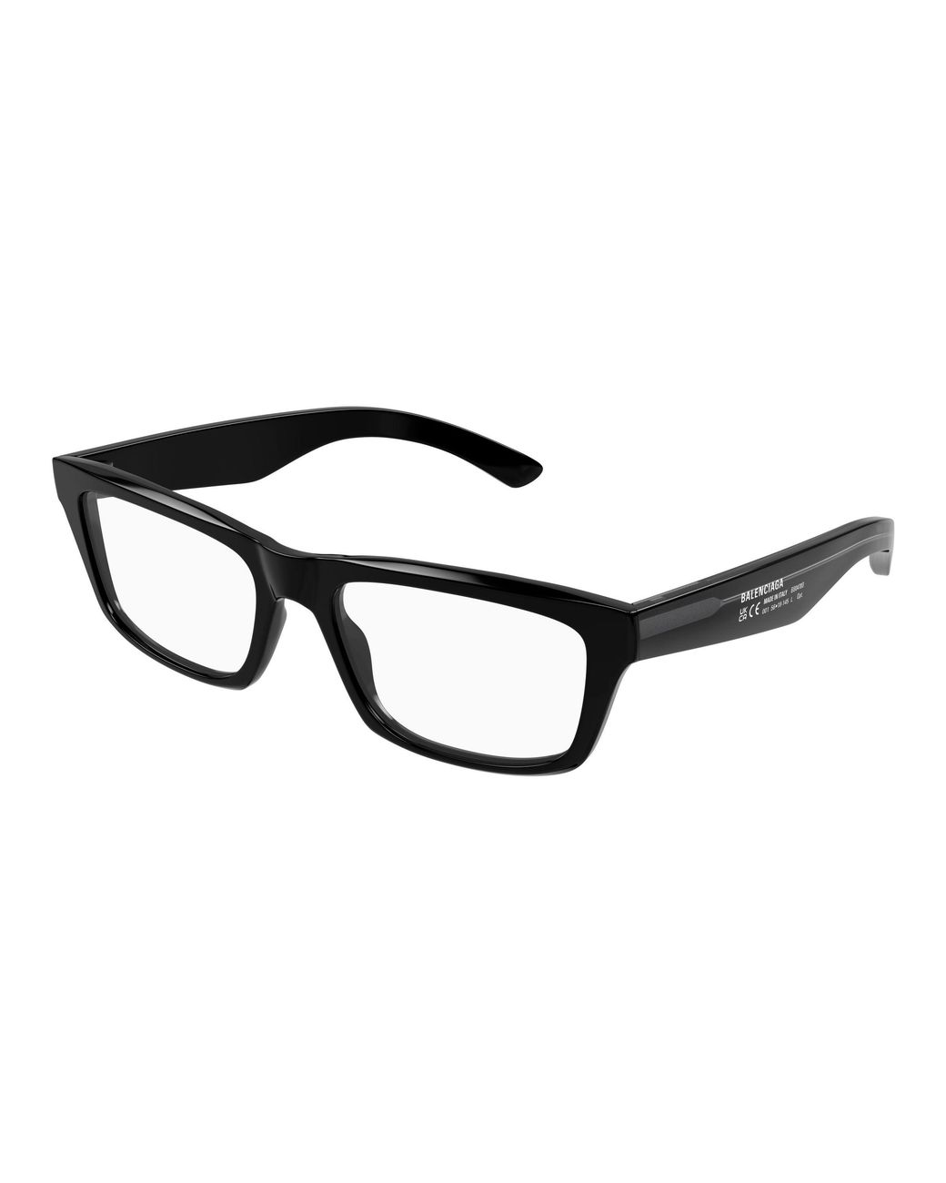 Balenciaga Black Bb0470O 001 Optical Frames Acetate Transparent Squared for men