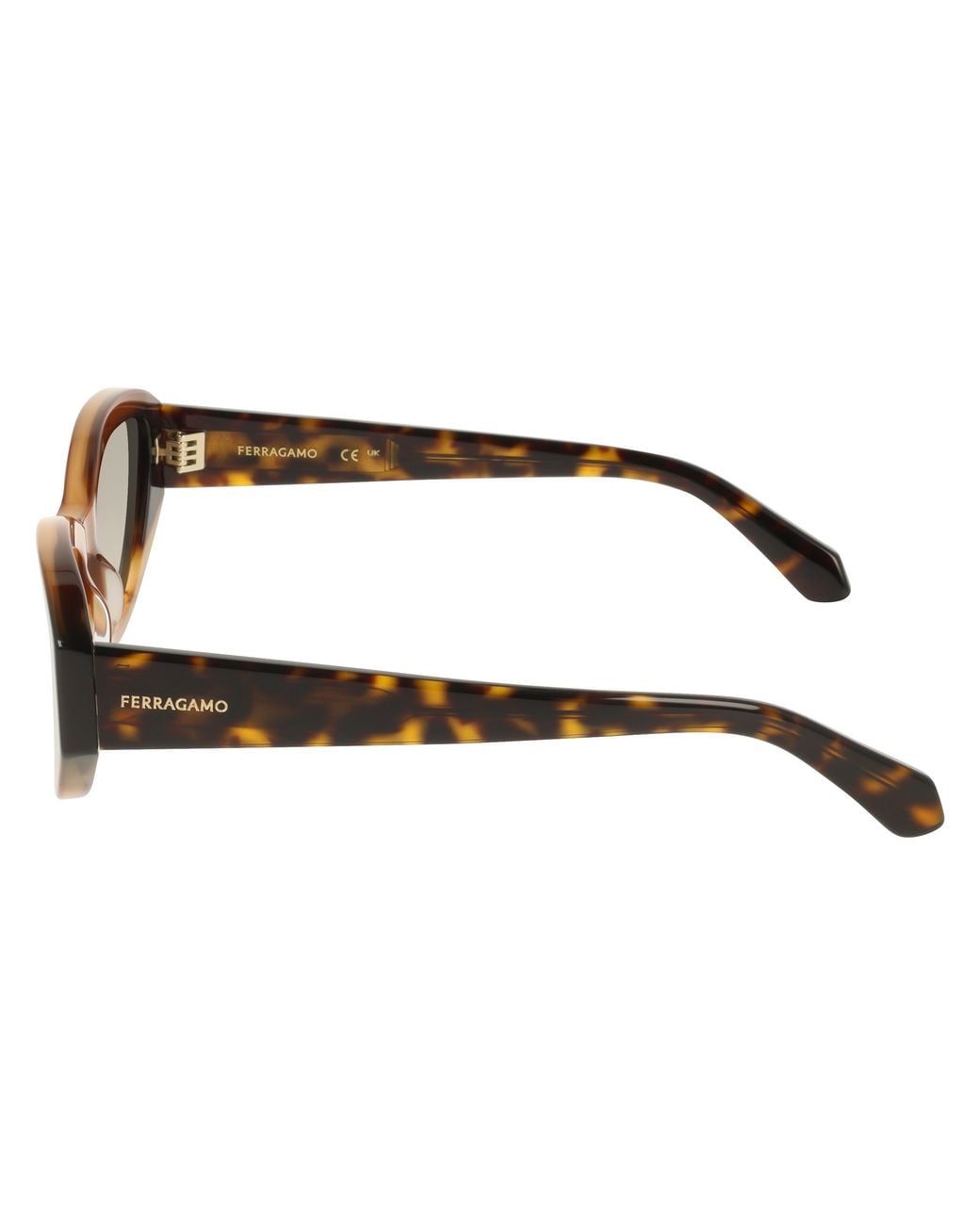 Ferragamo Black Sf2104S 264 Sunglasses Acetate Round Normal