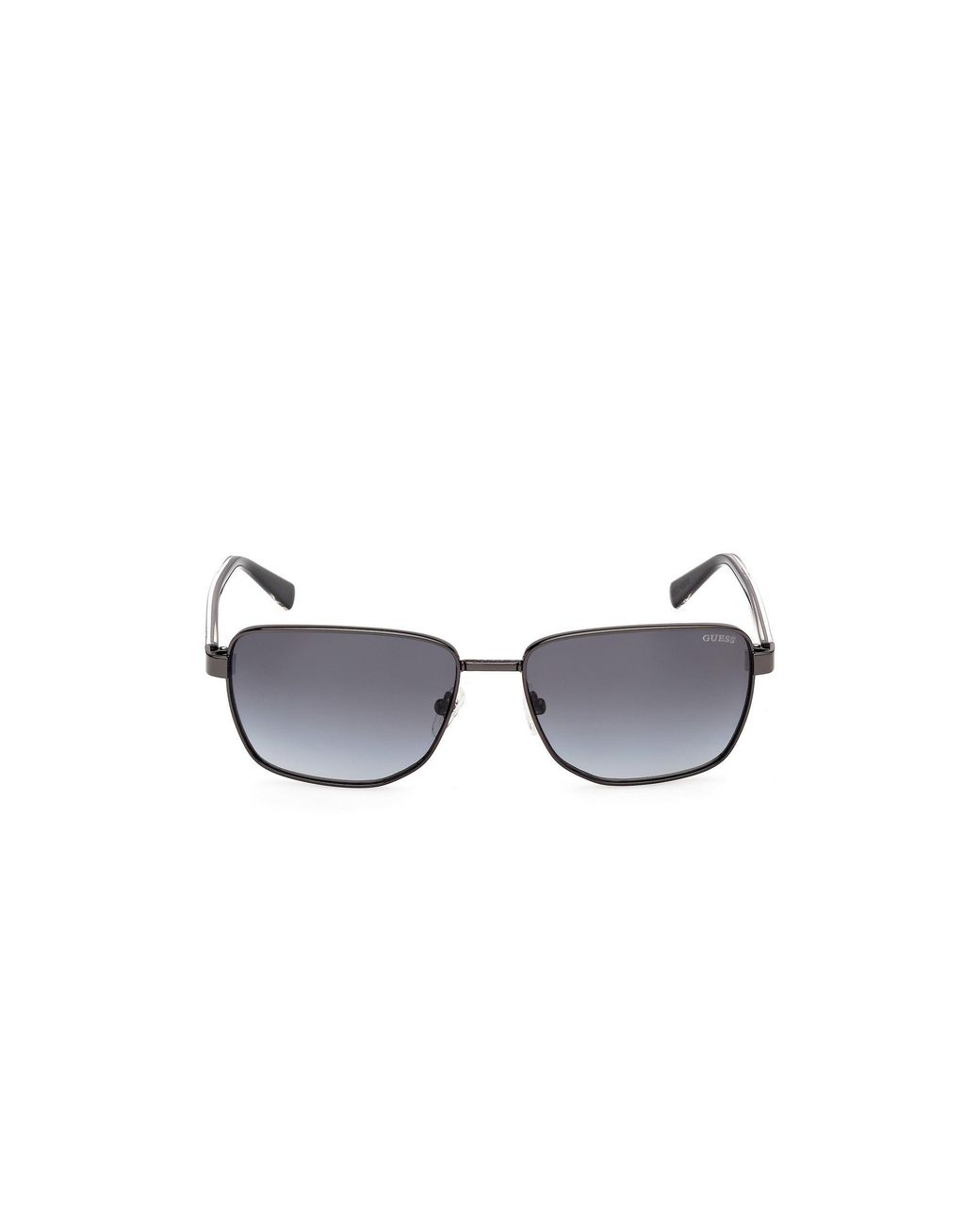 Guess Black Gu00312 07B Sunglasses Metal Smoke Squared Normal for men