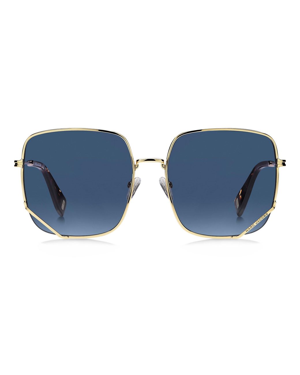 Marc Jacobs Black Mj 1008/S 06J/Gb Sunglasses Metal Squared Shaded