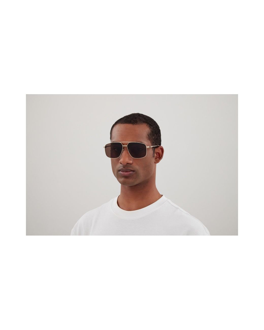 Gucci Black Gg1676S Metal Aviator Sunglasses for men