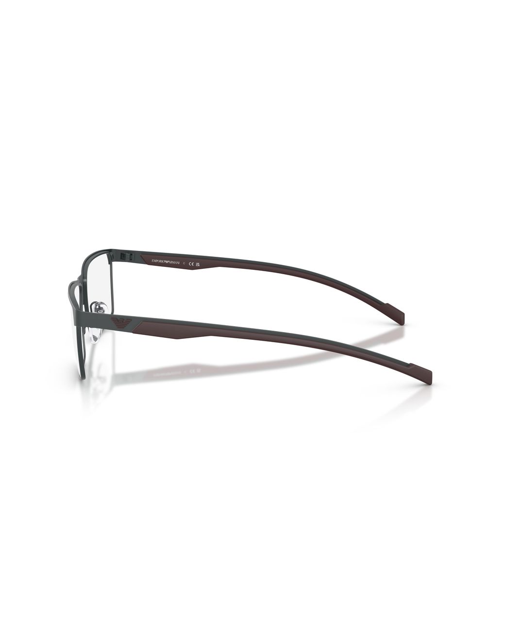 Emporio Armani Black Ea1190 3443 Optical Frames Metal Transparent Squared Normal for men