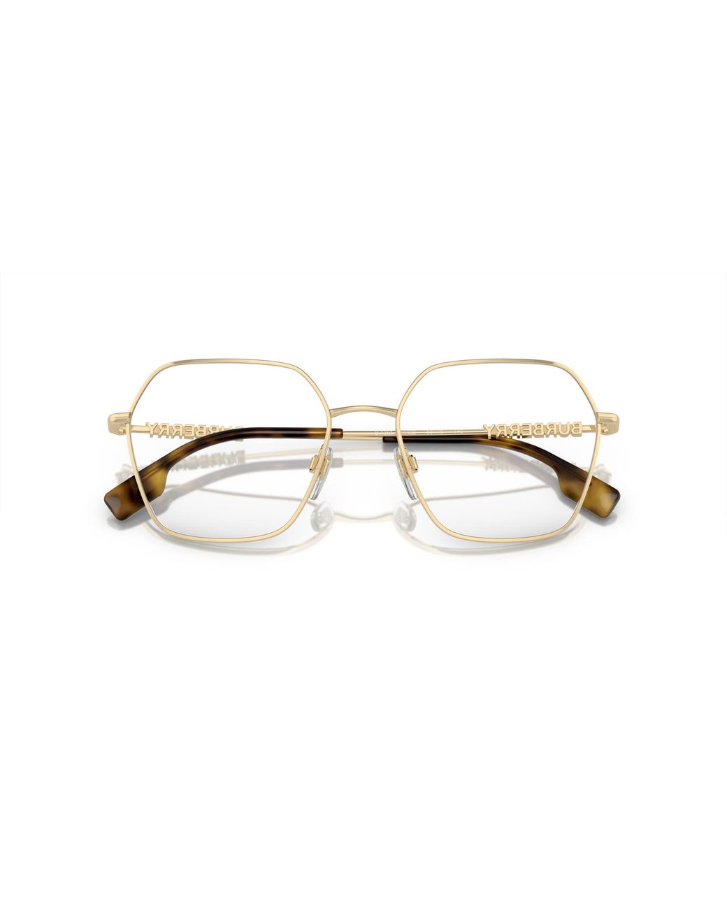Burberry Black Be1381 1005 Optical Frames Steel Transparent Geometric Normal