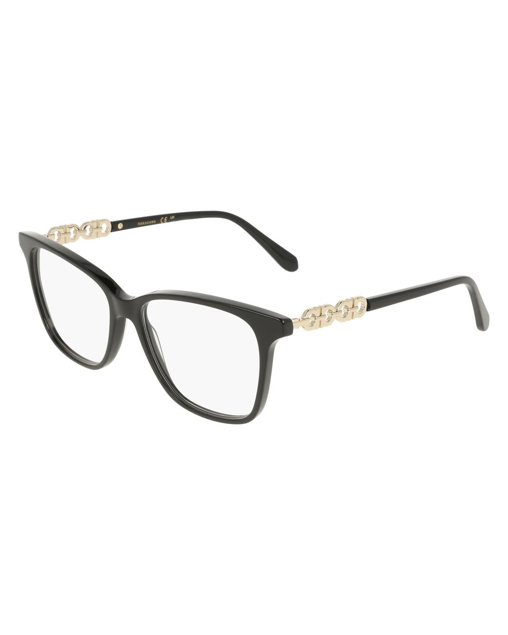 Ferragamo Black Sf3064 001 Optical Frames Acetate Squared Normal