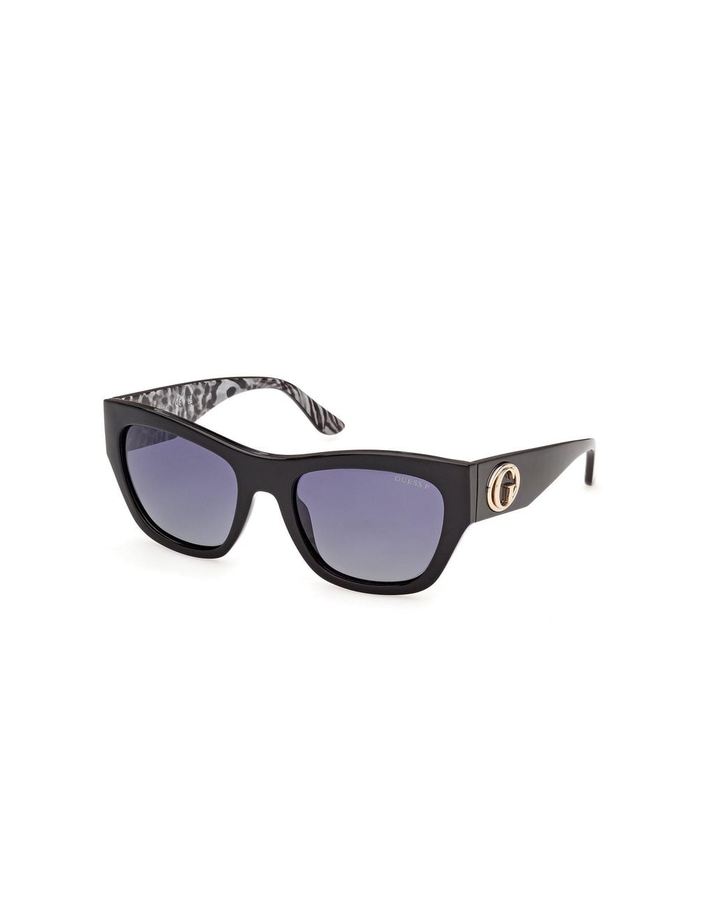 Guess Black Gu00363 01D Sunglasses Injected Smoke Squared Polarized