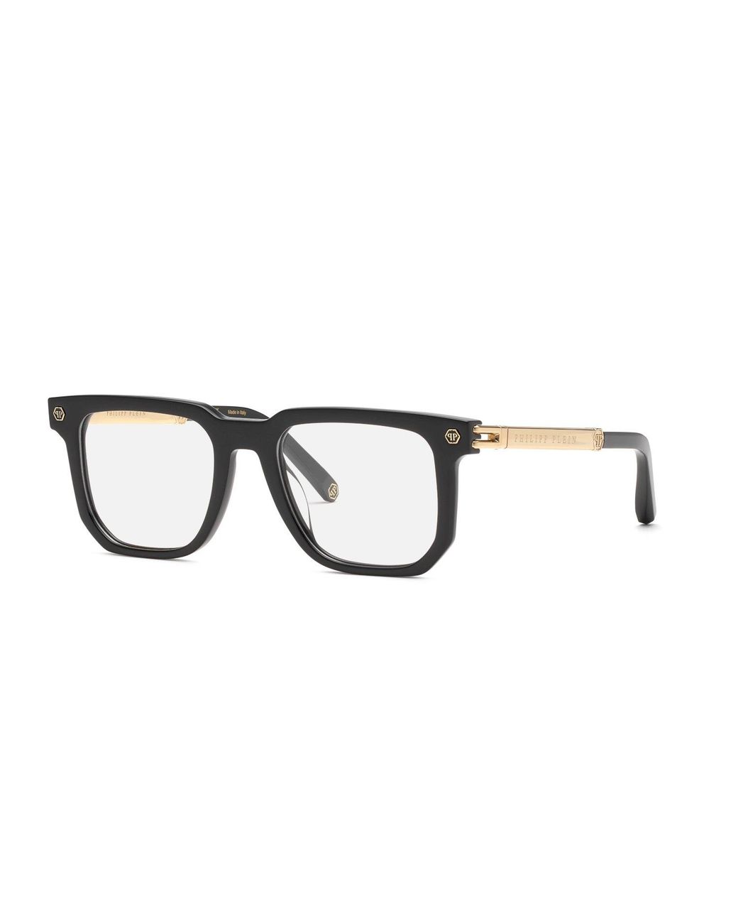 Philipp Plein Black Vpp196 Plein Legacy 700 Optical Frames Acetate Squared for men