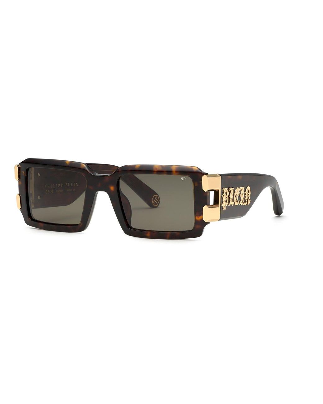Philipp Plein Black Spp129V Plein Eagle 722 Sunglasses Acetate Squared Normal for men