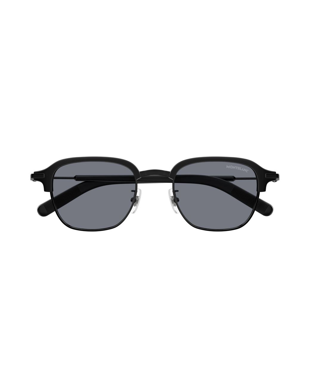 Montblanc Black Mb0390S 003 Sunglasses Metal Squared for men