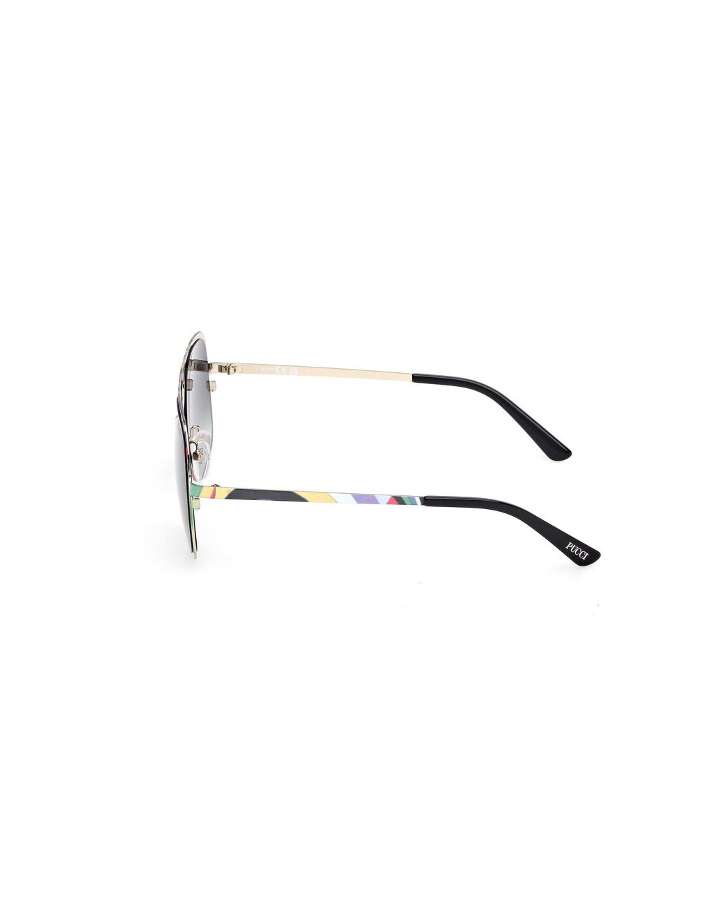 Emilio Pucci Black Ep0238 99B Sunglasses Metal Squared Normal