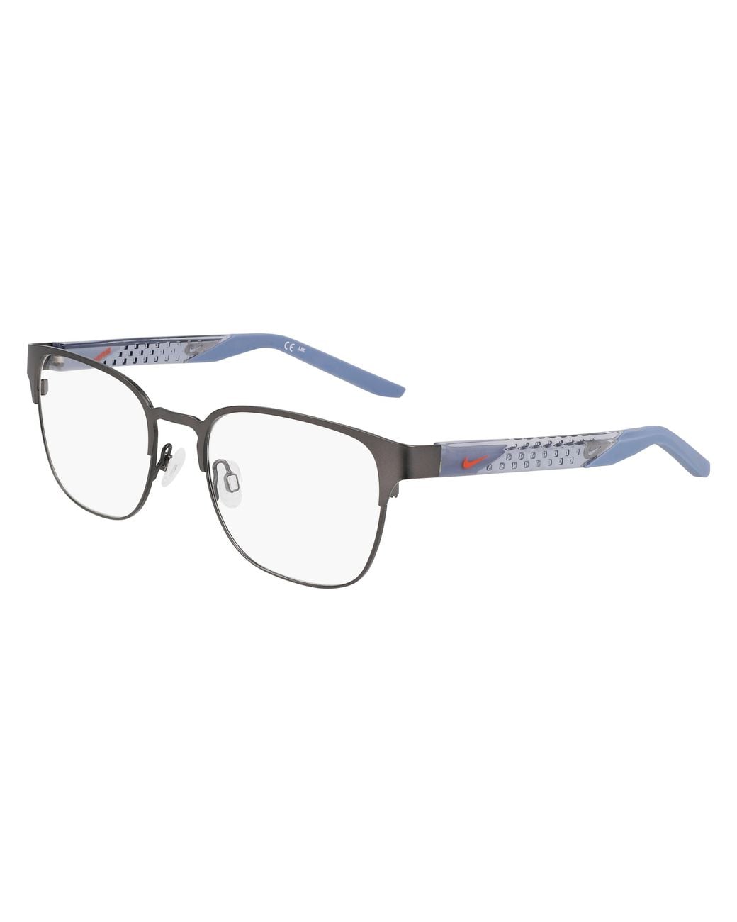 Nike Black 8156 070 Optical Frames Metal Squared Normal Normal for men