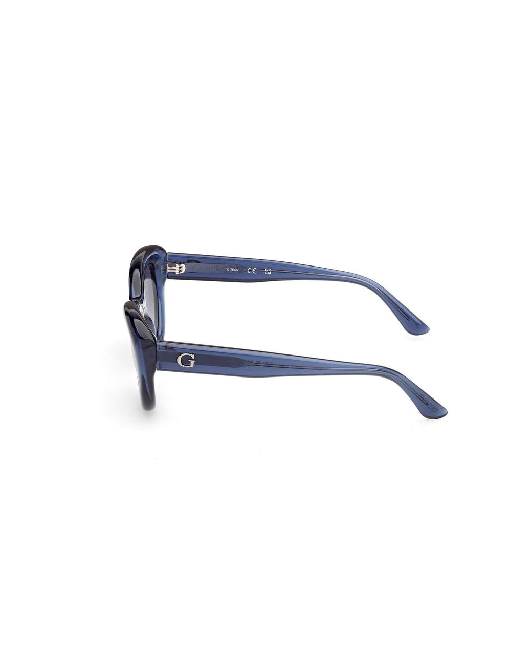 Guess Blue Gu00352 90W Sunglasses Injected Cat Eye Normal