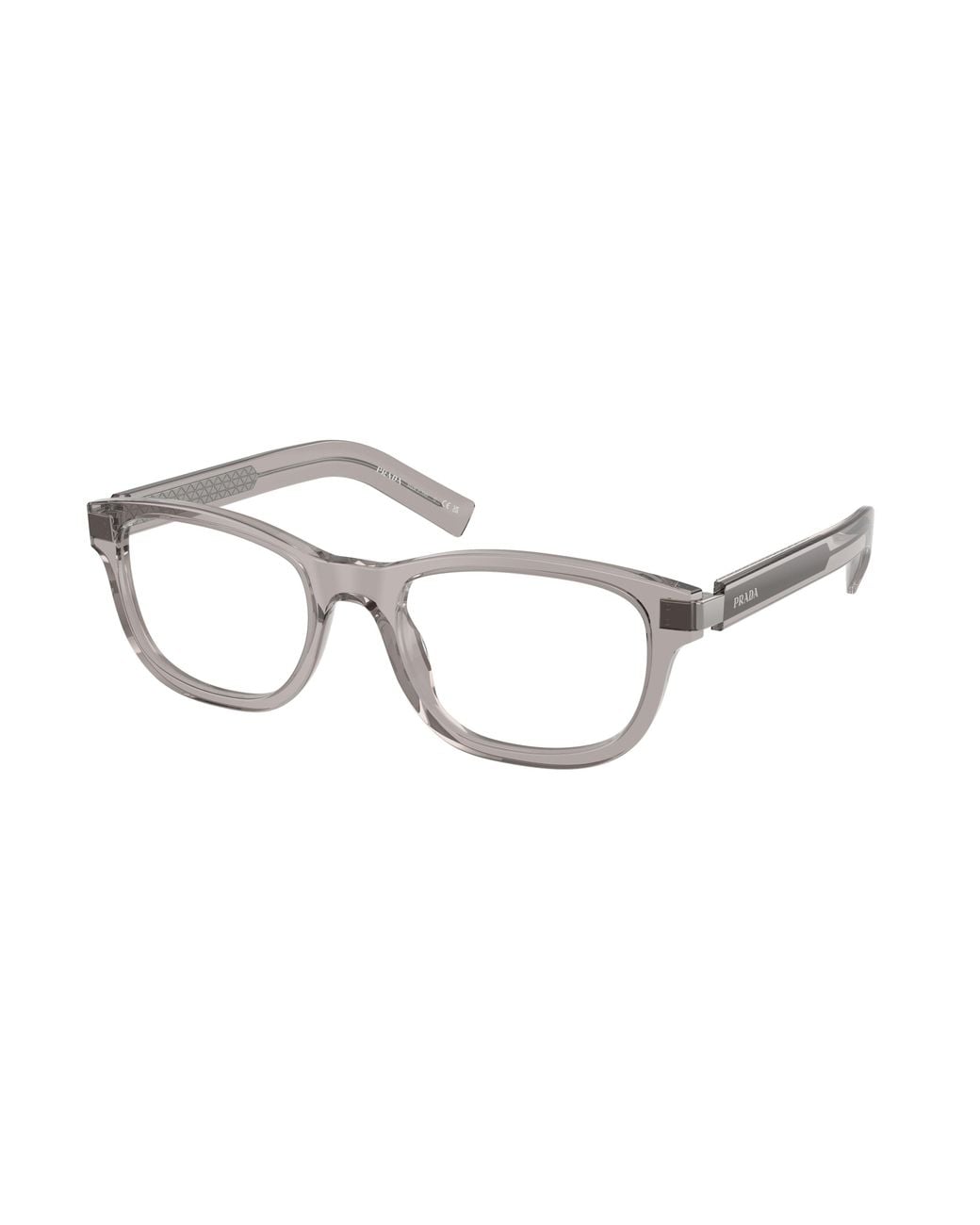 Prada Black Pr D16V 10J1O1 Optical Frames Acetate Transparent Squared Normal for men