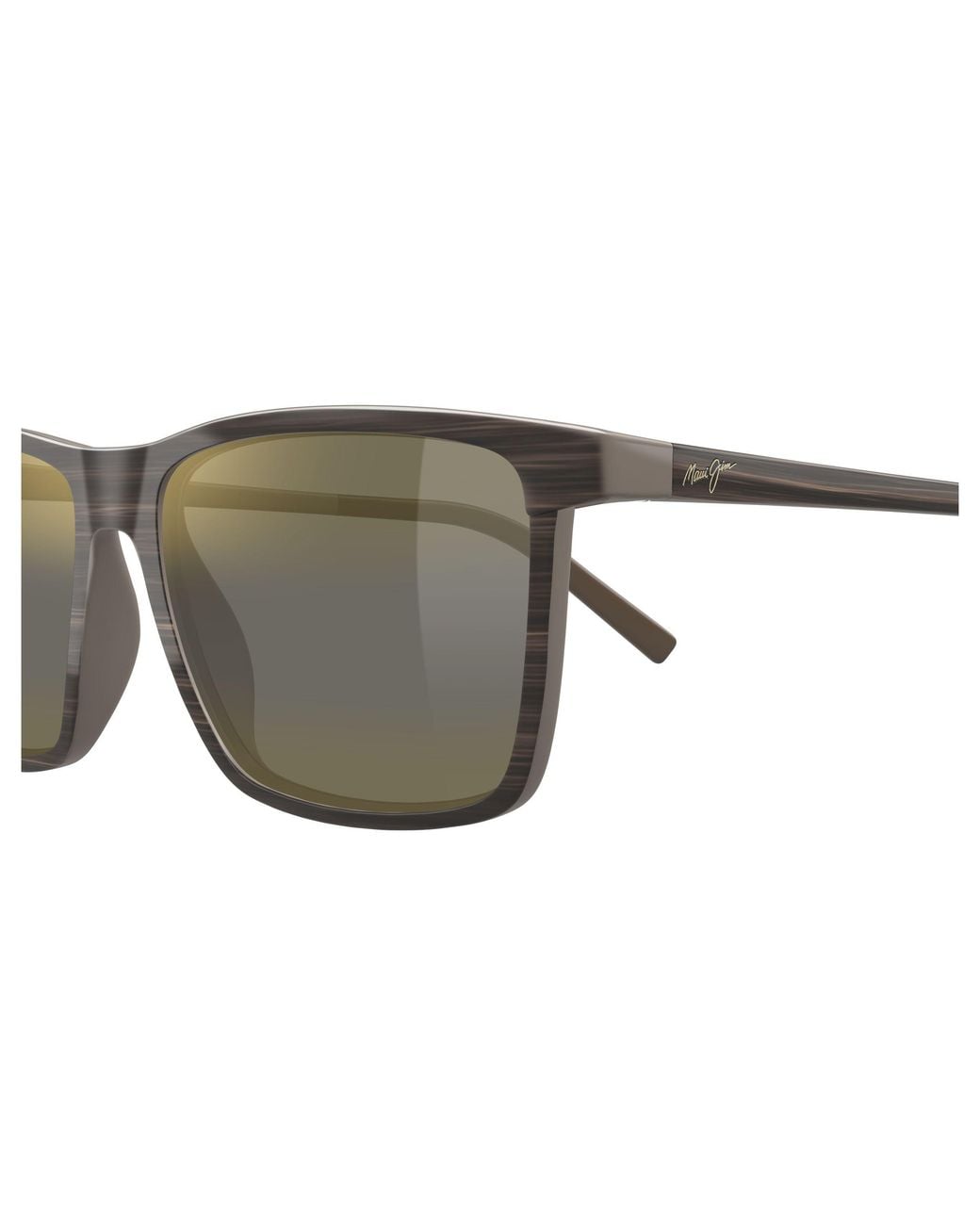 Maui Jim Black Mj0875S 003 Occhiali Da Sole Iniettato Bronzo Squadrata