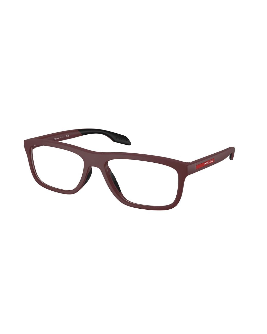 Prada Linea Rossa Black Ps 05Tv 29U1O1 Optical Frames Injected Transparent Pillow Normal for men