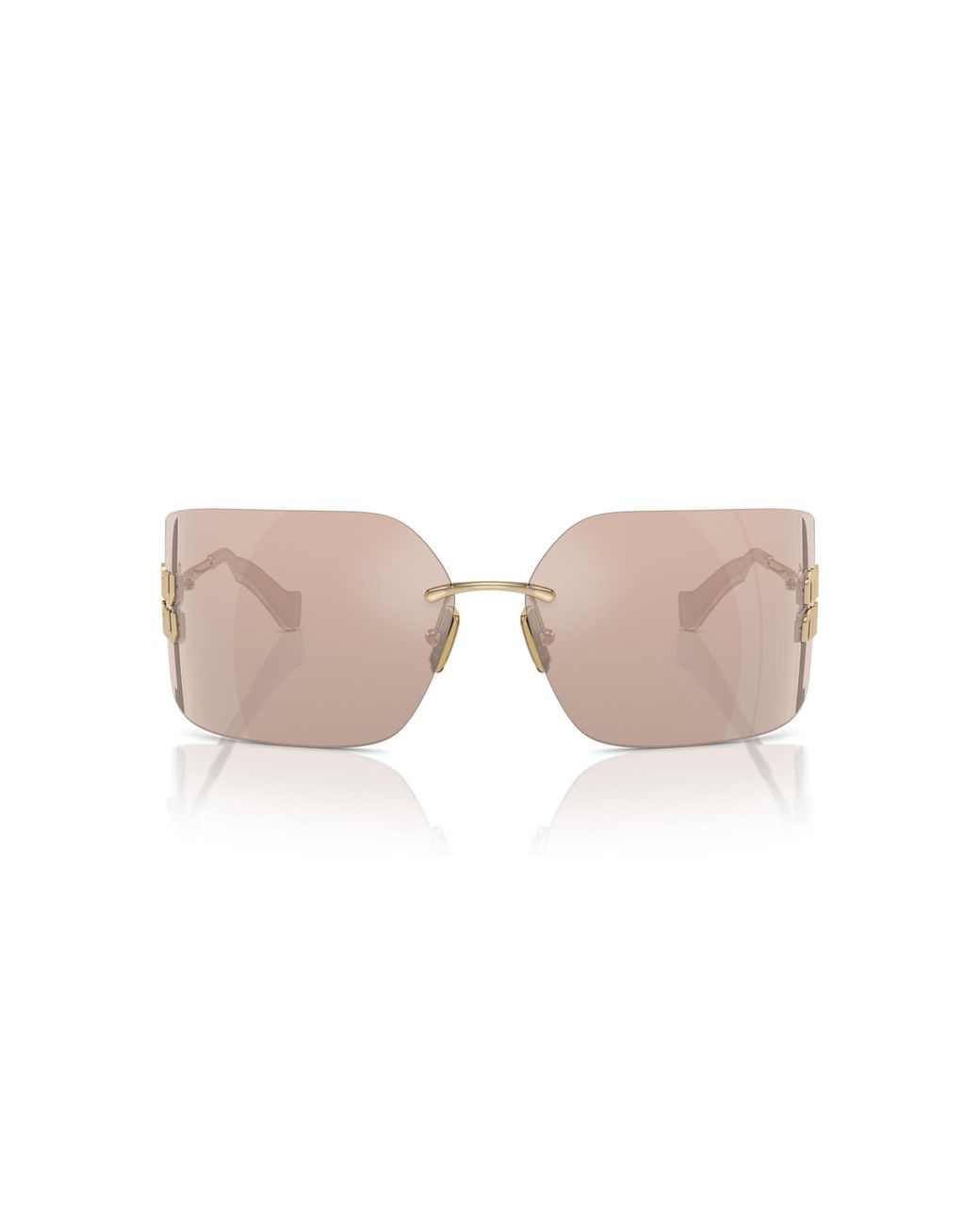 Miu Miu Black Mu 54Ys Zvn20F Sunglasses Metal Geometric Normal Mirror