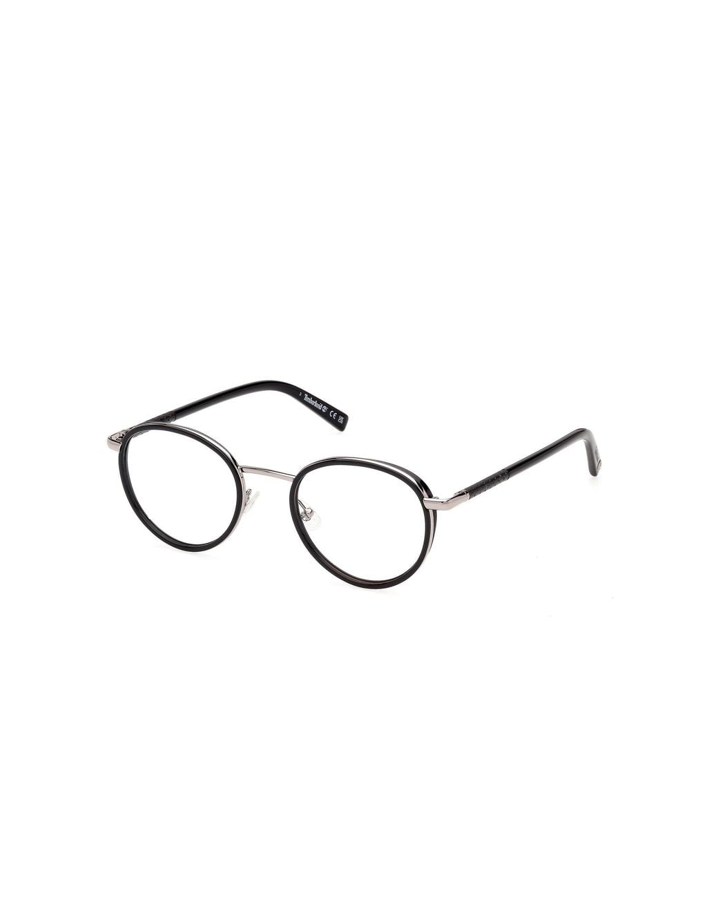 Timberland Black Tb50114 52 Optical Frames Injected Round Normal for men