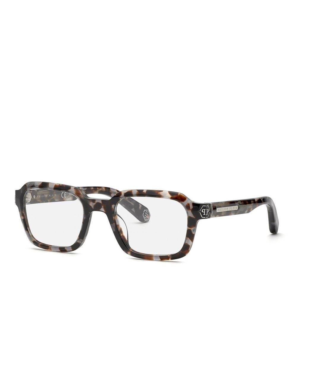 Philipp Plein Black Vpp083M Plein Brave Shades 03Ka Optical Frames Acetate Squared for men