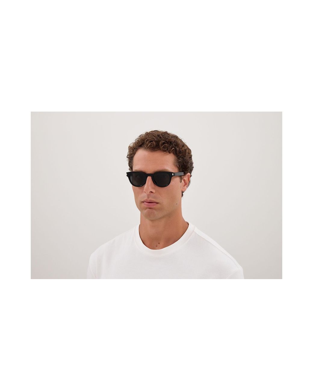 Saint Laurent Black Sl 876 001 Sunglasses Acetate Round for men