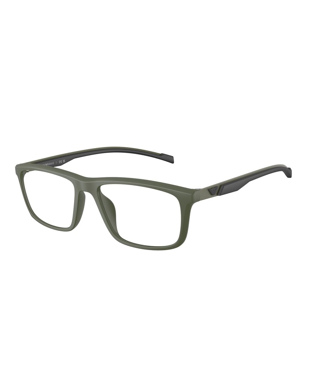 Emporio Armani Black Ea3286U 6184 Optical Frames Injected Transparent Squared Normal for men