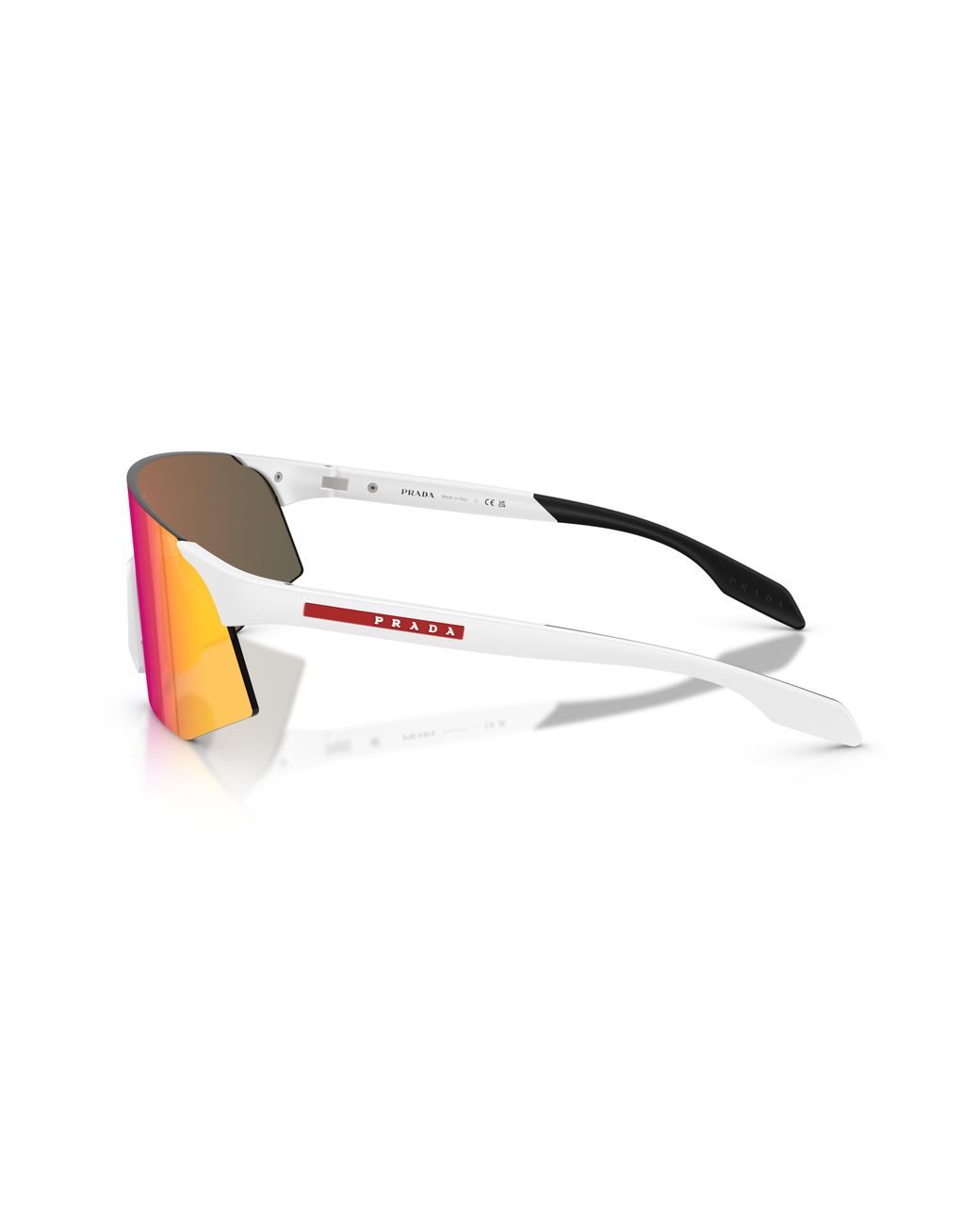 Prada Linea Rossa Black Ps C03Su 28U91D Sunglasses Injected Geometric Mirror for men