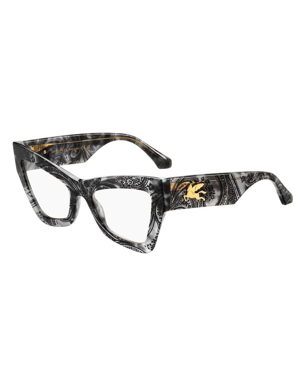Etro Black 0069 Ab8/99 Optical Frames Acetate Transparent Butterfly Normal
