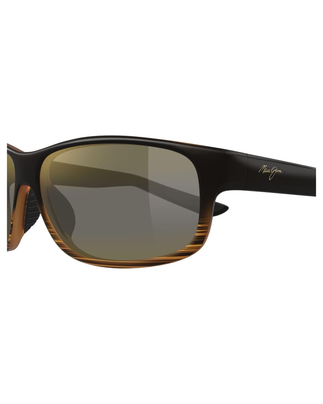 Maui Jim Black Mj0840S 004 Occhiali Da Sole Iniettato Bronzo Squadrata