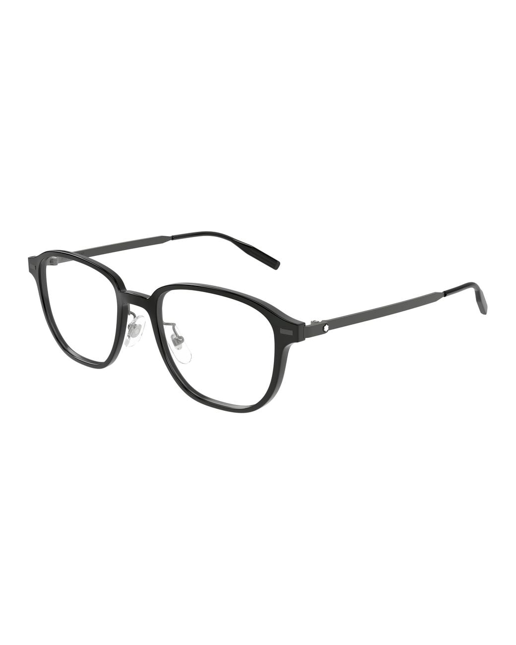 Montblanc Black Mb0466Oa 001 Optical Frames Injected Transparent Geometric for men