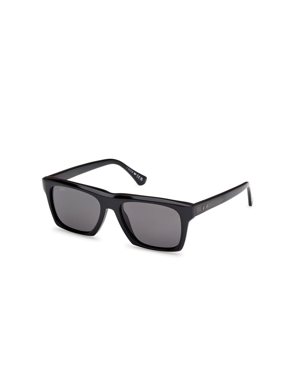 Web Black We0382 05D Sunglasses Acetate Smoke Squared Polarized for men