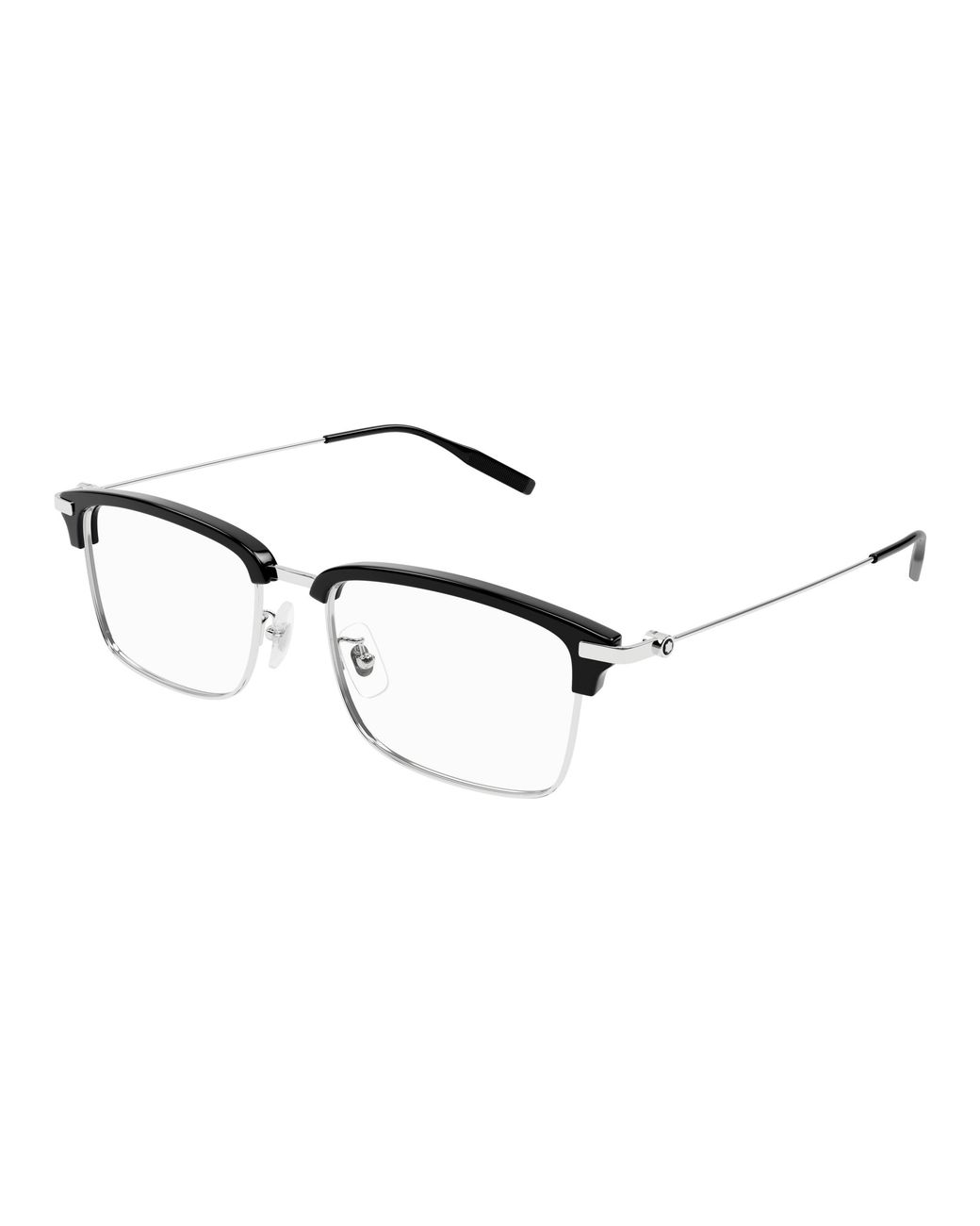 Montblanc Black Mb0318Oa 002 Optical Frames Acetate Transparent Round for men
