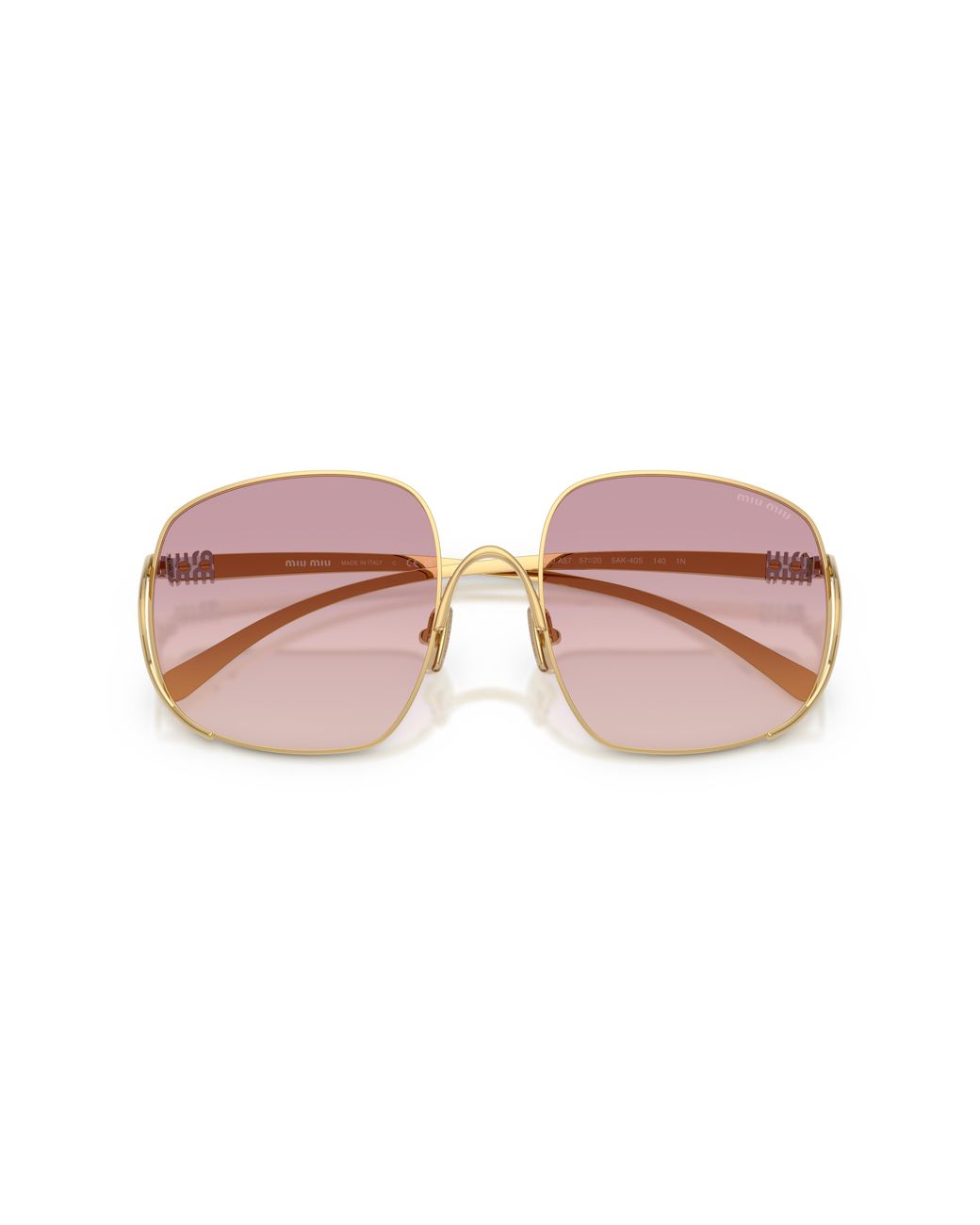 Miu Miu Black Mu A57S 5Ak40S Sunglasses Metal Squared Normal Shaded